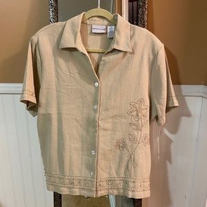 Alfred Dunner Women’s Short Sleeve Button Down
